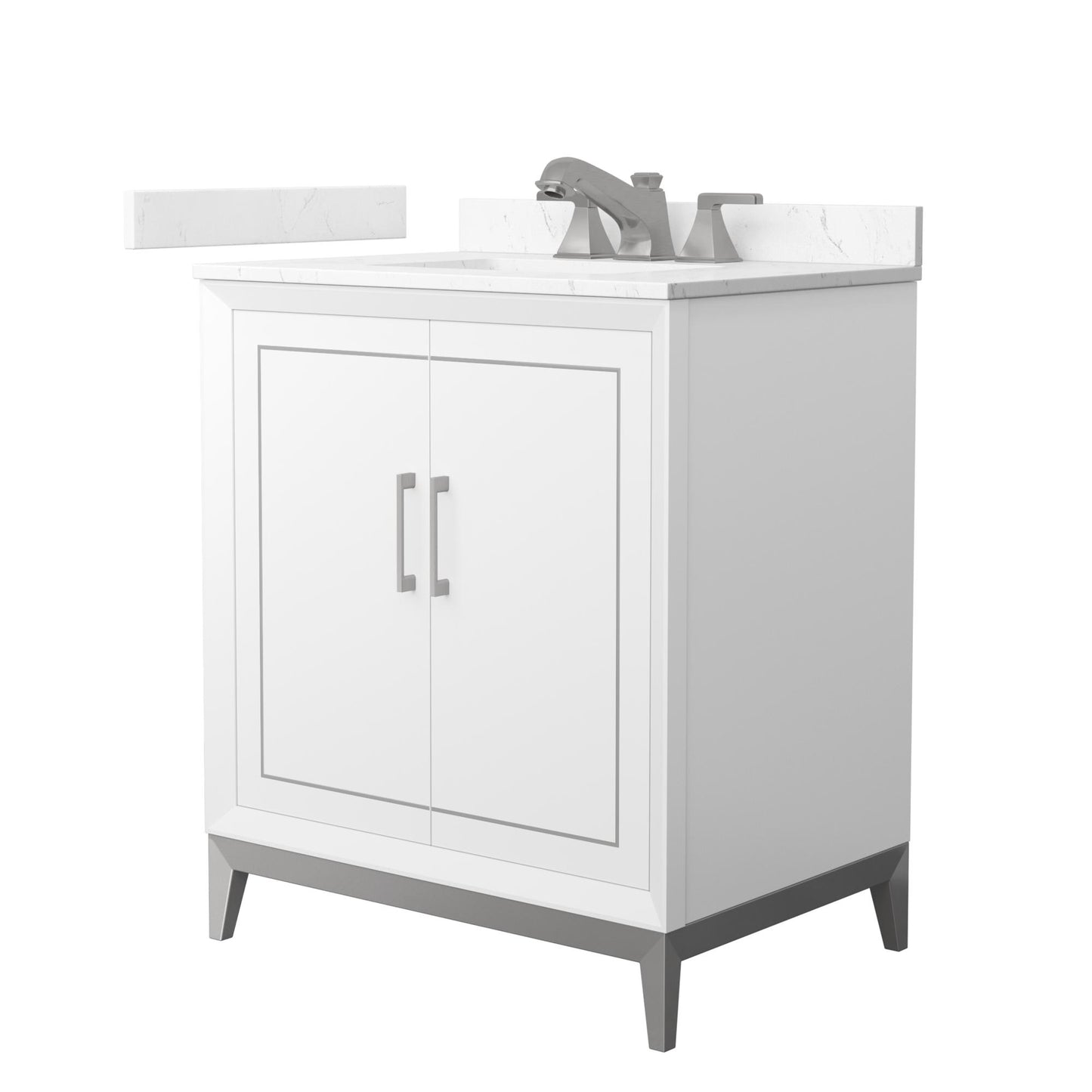 Marlena Bathroom Vanity with Countertop 30 inch Single Sink 3-hole Faucet Setup