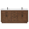 Custom image for Dark Oak with Matte Black Trim / White Cultured Marble / No Mirror