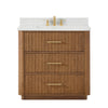 Custom image for Toasted Walnut with Satin Bronze Trim / Giotto Quartz / No Mirror