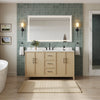 Custom image for White Oak with Matte Black Trim / White Quartz / No Mirror