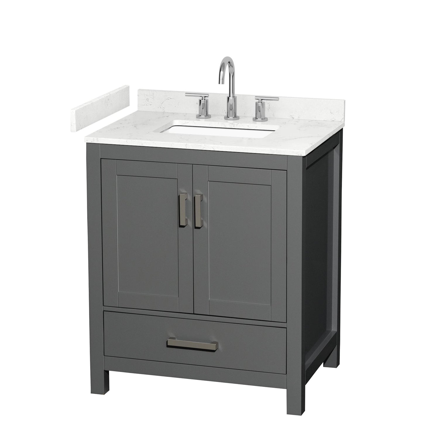 Sheffield Bathroom Vanity with Countertop 30 inch Single Sink 3-hole Faucet Setup