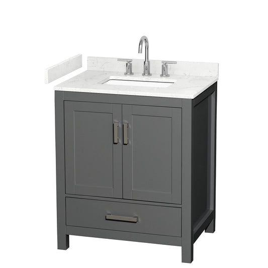 Sheffield Bathroom Vanity with Countertop 30 inch Single Sink 3-hole Faucet Setup
