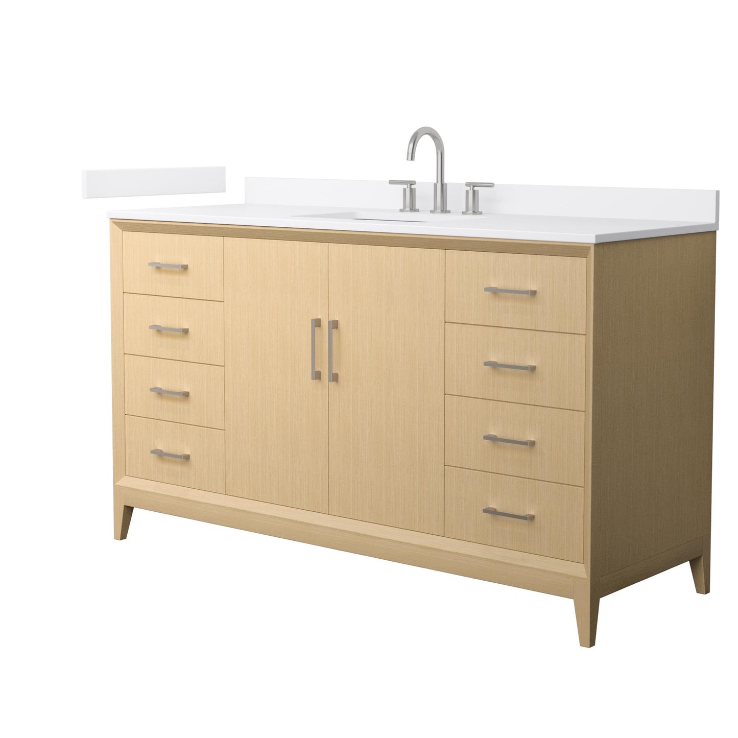 Janna Bathroom Vanity with Countertop 60 inch Single Sink 3-hole Faucet Setup