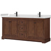Custom image for Dark Walnut with Matte Black Trim / White Quartz / No Mirror
