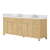 Custom image for Scandinavian Oak with Brushed Nickel Trim / Giotto Quartz / No Mirror