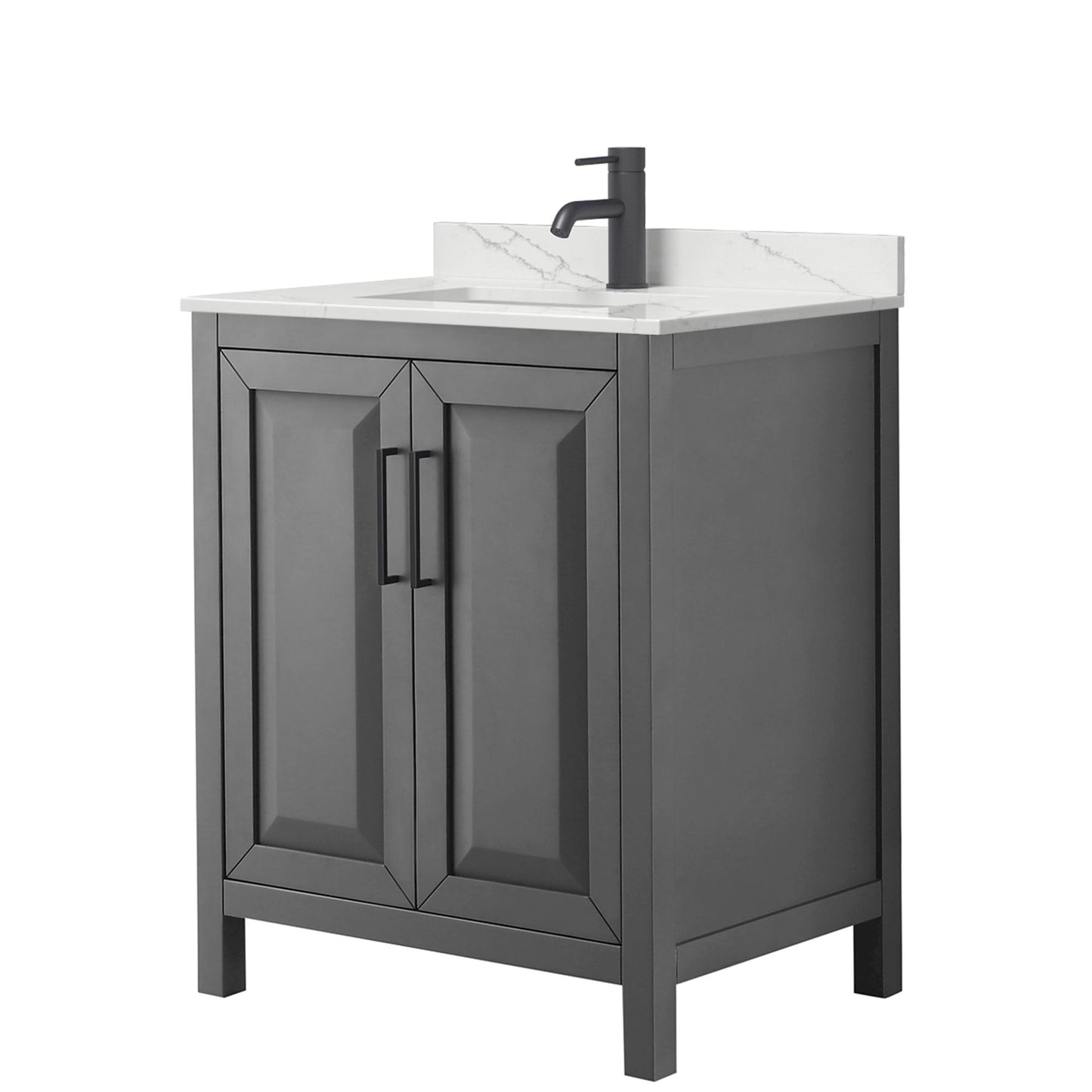 Daria Bathroom Vanity with Countertop 30 inch Single Sink Single hole Faucet Setup
