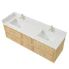 Custom image for Scandinavian Oak with Brushed Nickel Trim / White Quartz / No Mirror