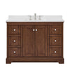 Custom image for Dark Walnut with Polished Chrome Trim / White Quartz / No Mirror