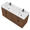 Custom image for Dark Oak with Matte Black Trim / Carrara Cultured Marble / No Mirror