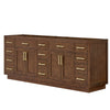 Custom image for Dark Oak with Brushed Gold Trim / No Mirror