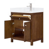 Custom image for Dark Walnut with Brushed Nickel Trim / White Cultured Marble / No Mirror