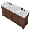 Custom image for Dark Walnut with Matte Black Trim / Carrara Cultured Marble / No Mirror
