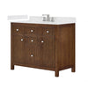 Custom image for Dark Walnut with Brushed Nickel Trim / Carrara Cultured Marble / No Mirror