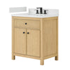 Custom image for Scandinavian Oak with Matte Black Trim / Giotto Quartz / No Mirror