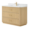 Custom image for Scandinavian Oak with Satin Bronze Trim / White Quartz / No Mirror