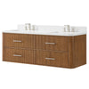 Custom image for Toasted Walnut with Brushed Nickel Trim / Giotto Quartz / No Mirror