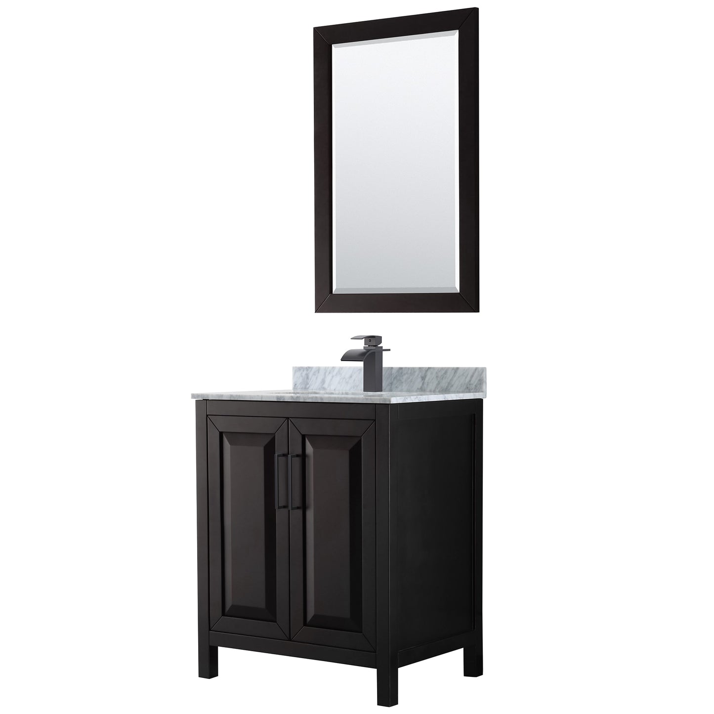 Daria Bathroom Vanity with Countertop 30 inch Single Sink Single hole Faucet Setup