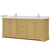 Custom image for Honey Oak with Polished Chrome Trim / Giotto Quartz / No Mirror