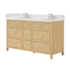 Custom image for Scandinavian Oak with Brushed Nickel Trim / Giotto Quartz / No Mirror