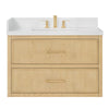 Custom image for Scandinavian Oak with Satin Bronze Trim / White Quartz / No Mirror