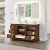 Custom image for Dark Walnut with Polished Chrome Trim / Giotto Quartz / No Mirror
