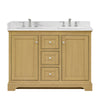 Custom image for Honey Oak with Polished Chrome Trim / Carrara Cultured Marble / No Mirror