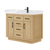 Custom image for Rift Oak with Matte Black Trim / Giotto Quartz / No Mirror