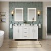 Custom image for White with Matte Black Trim / White Cultured Marble / No Mirror