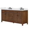 Custom image for Dark Walnut with Matte Black Trim / Carrara Cultured Marble / No Mirror