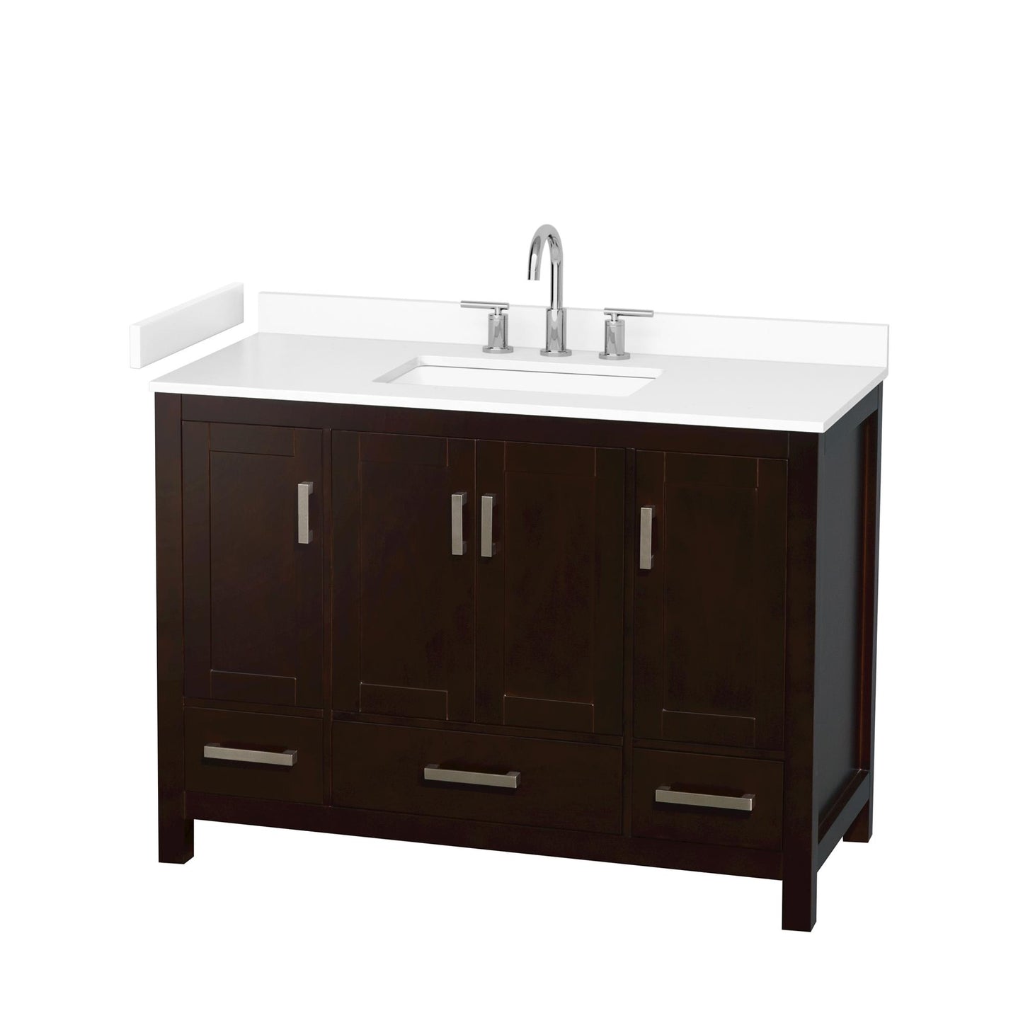 Sheffield Bathroom Vanity with Countertop 48 inch Single Sink 3-hole Faucet Setup