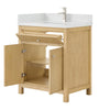 Custom image for Scandinavian Oak with Brushed Nickel Trim / Giotto Quartz / No Mirror