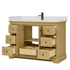 Custom image for Honey Oak with Matte Black Trim / White Quartz / No Mirror