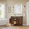 Custom image for Dark Walnut with Brushed Nickel Trim / Carrara Cultured Marble / No Mirror