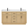Custom image for Rift Oak with Matte Black Trim / White Quartz / No Mirror