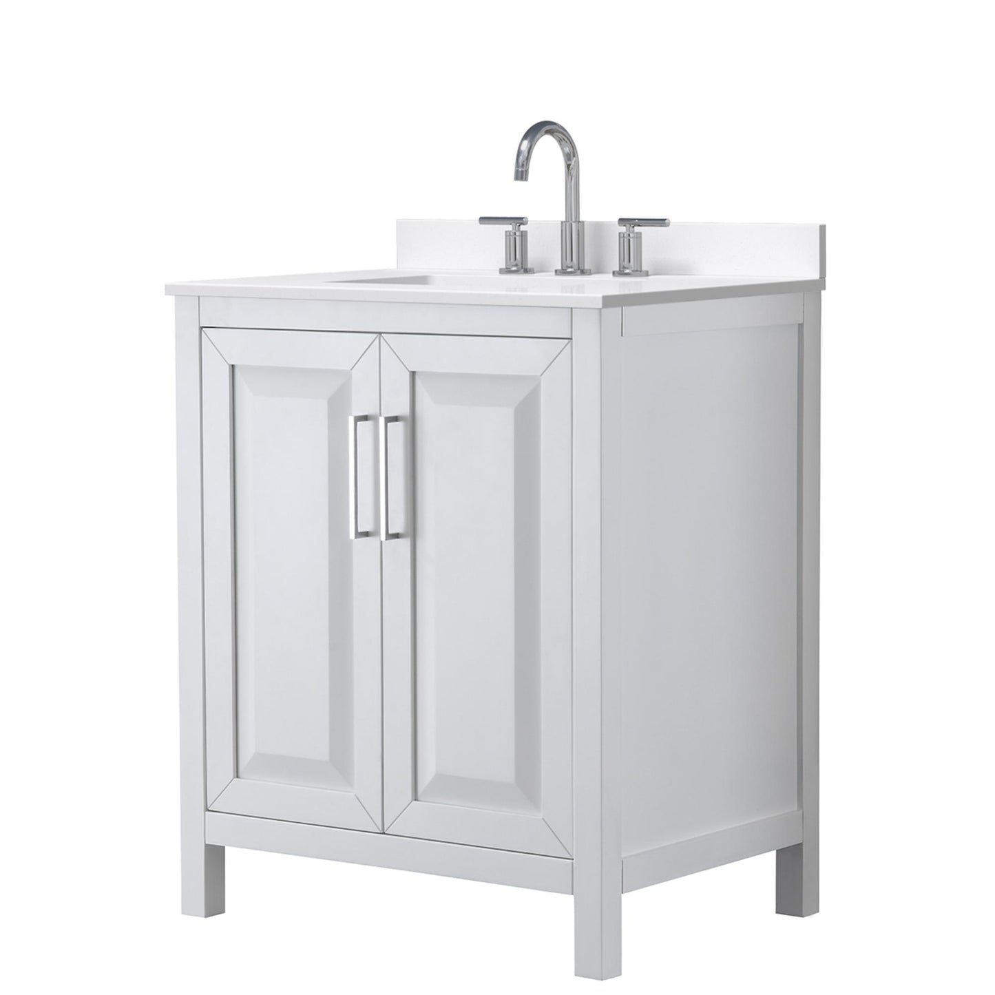 Daria Bathroom Vanity with Countertop 30 inch Single Sink 3-hole Faucet Setup