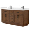Custom image for Dark Oak with Matte Black Trim / Carrara Cultured Marble / No Mirror
