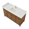 Custom image for Toasted Walnut with Satin Bronze Trim / White Quartz / No Mirror