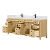 Custom image for Scandinavian Oak with Matte Black Trim / White Quartz / No Mirror