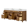 Custom image for Toasted Walnut with Brushed Nickel Trim / White Quartz / No Mirror