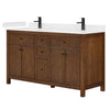 Custom image for Dark Walnut with Matte Black Trim / Giotto Quartz / No Mirror