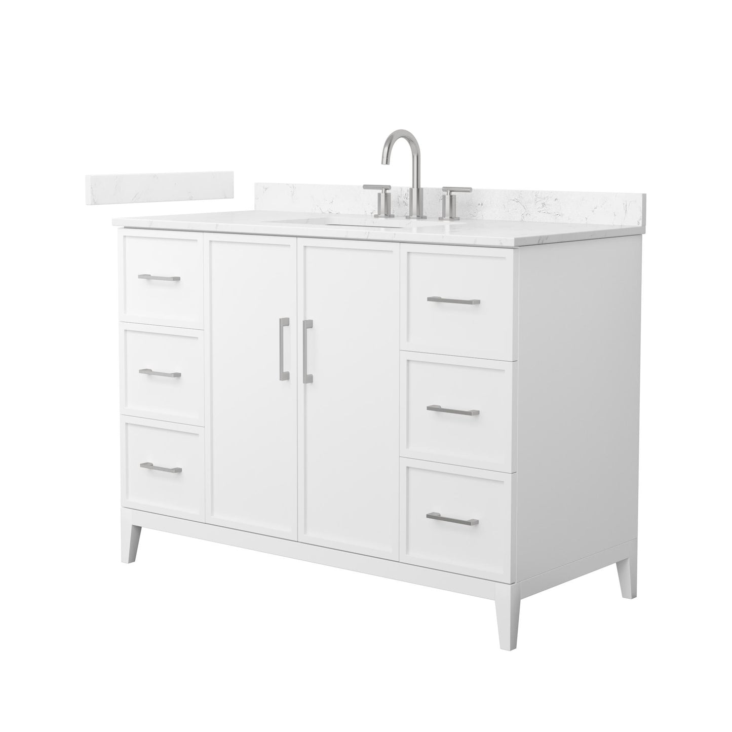 Elan Bathroom Vanity with Countertop 48 inch Single Sink 3-hole Faucet Setup