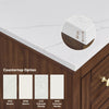 Custom image for Dark Walnut with Brushed Gold Trim / No Mirror