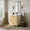 Custom image for Scandinavian Oak with Matte Black Trim / Giotto Quartz / No Mirror