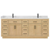 Custom image for Rift Oak with Matte Black Trim / Giotto Quartz / No Mirror