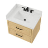 Custom image for Scandinavian Oak with Matte Black Trim / Giotto Quartz / No Mirror