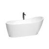 Custom image for White with Polished Chrome Trim and Matte Black Faucet / 67