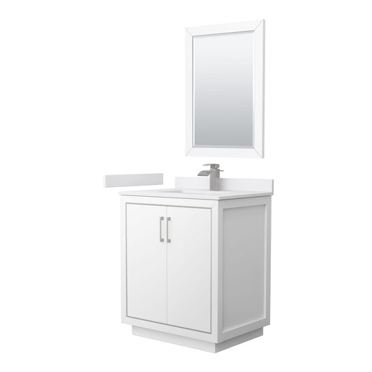 Icon Bathroom Vanity with Countertop 30 inch Single Sink Single hole Faucet Setup