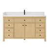 Custom image for Scandinavian Oak with Matte Black Trim / Giotto Quartz / No Mirror