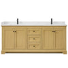 Custom image for Honey Oak with Matte Black Trim / White Quartz / No Mirror