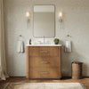 Custom image for Toasted Walnut with Brushed Nickel Trim / White Quartz / No Mirror